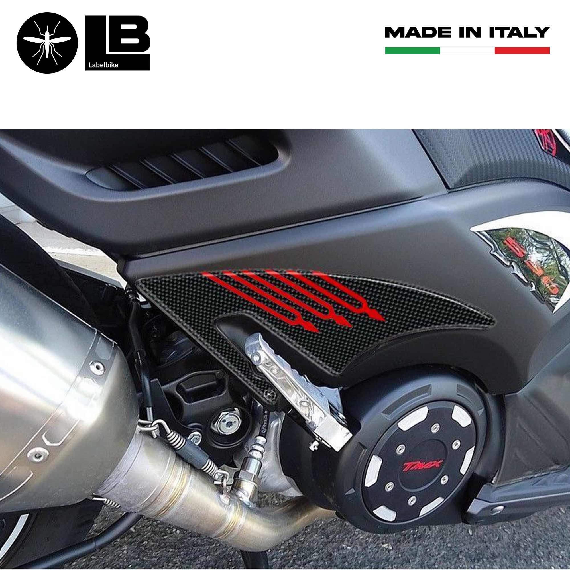 Adesivi D Carbon Compatibili Per Yamaha Tmax Protezioni Piedi