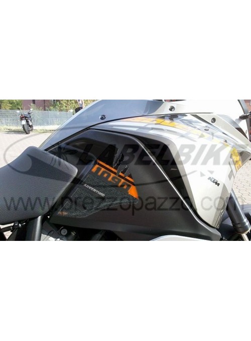 2 pegatinas 3D PROTECCIONES LATERALES DE DEPÓSITO compatibles para MOTO KTM 1090 ADVENTURE