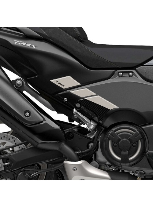 Adesivi 3D Protezione pedane piedi passeggero compatibili con Yamaha Tmax 2022-5