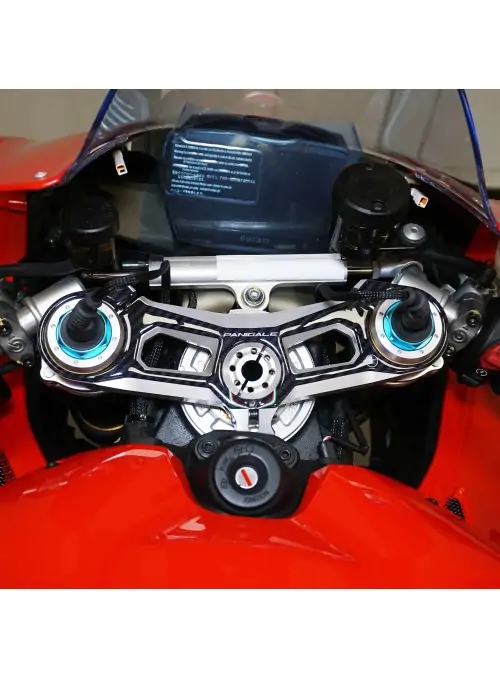 Adesivo 3D Piastra Forcella Sterzo compatibile con Ducati Panigale V4 2018-2024