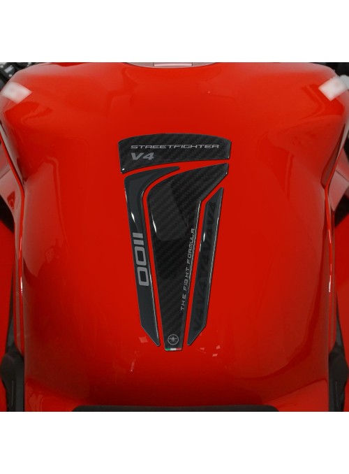 Adesivo 3D Paraserbatoio moto compatibile con Ducati Streetfighter V4 2020-24