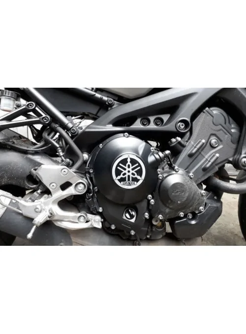 ADESIVO in RESINA 3D ARGENTO PROTEZIONE CARTER XSR900 VARIATORE YAMAHA XSR 900