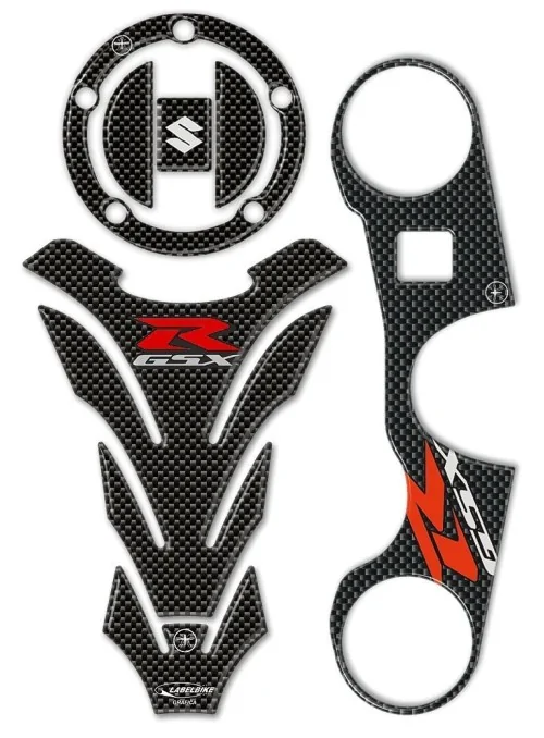 kit ADESIVI 3D PROTEZIONI compatibili per MOTO SUZUKI Gsx-r 600 e 750 2006-2016