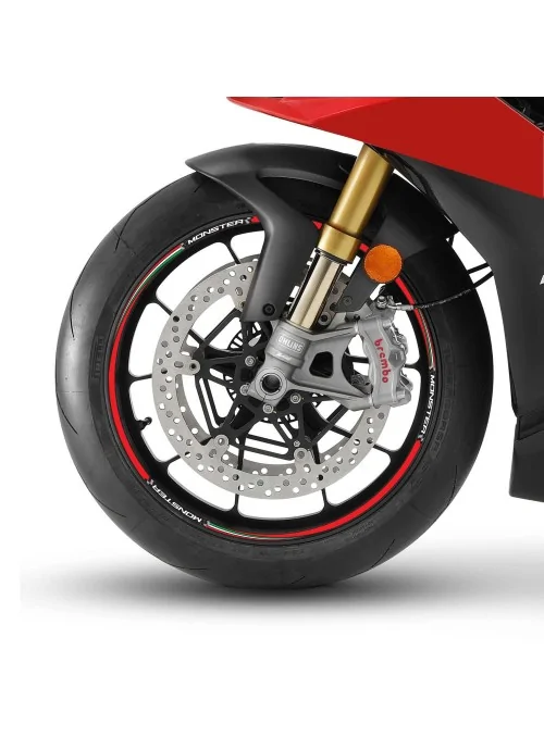 STRISCE per CERCHI 17 compatibili con MOTO DUCATI MONSTER stickers Rossi