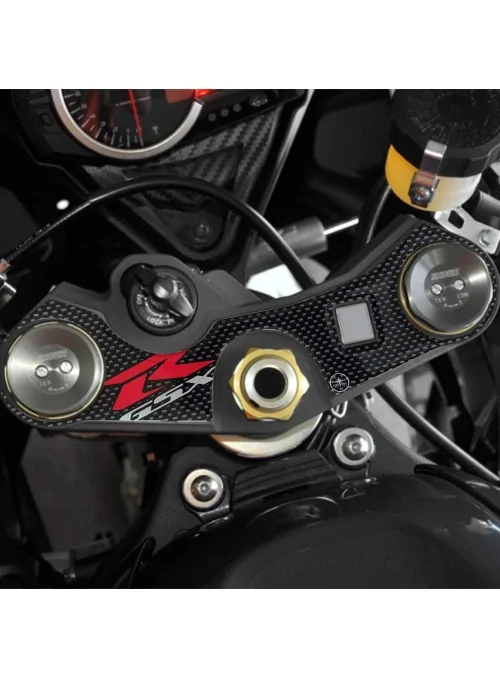 ADESIVI 3D SUZUKI GSXR PROTEZIONE PIASTRA FORCELLA STERZO x MOTO GSX-R Carbonio