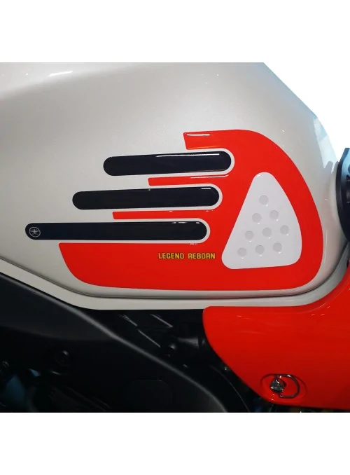 Adesivi 3D Protezioni Laterali Serbatoio moto compatibili con Yamaha XSR900 Red