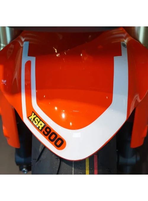 Adesivo 3D Protezione Parafango moto compatibile con Yamaha XSR900 Legend Red