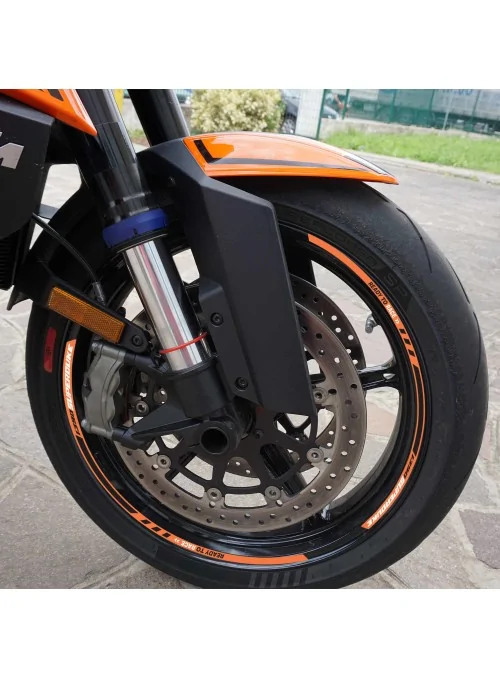 Strisce Adesive per Cerchi Ruote Moto 17 compatibili con Ktm 1390 Super Duke R